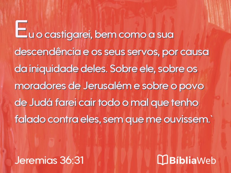 Jeremias 36:31 em imagem para compartilhar