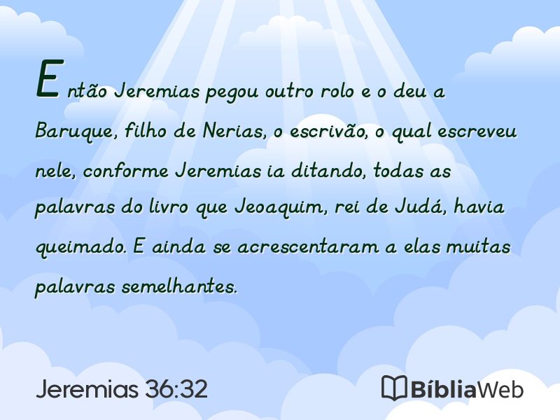 Jeremias 36:32 em imagem para compartilhar