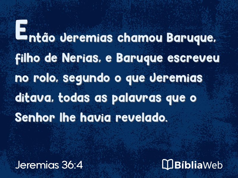 Jeremias 36:4 em imagem para compartilhar