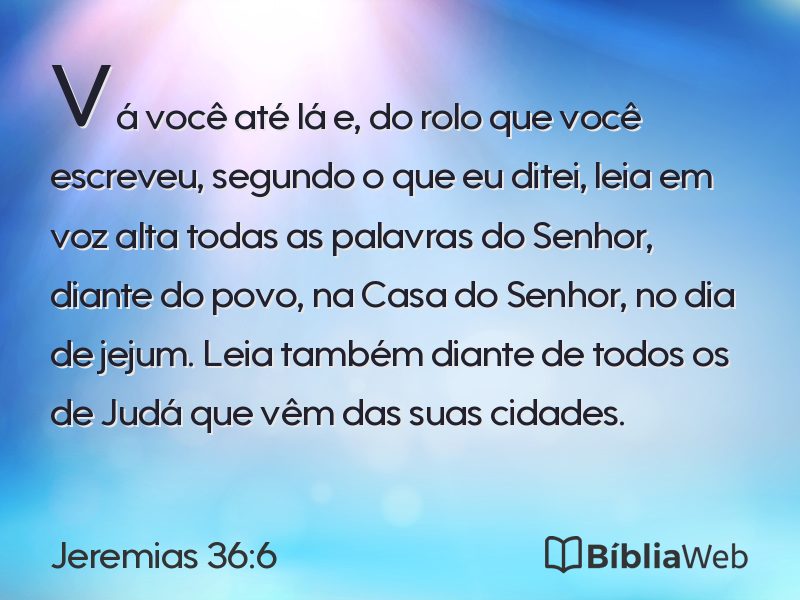 Jeremias 36:6 em imagem para compartilhar