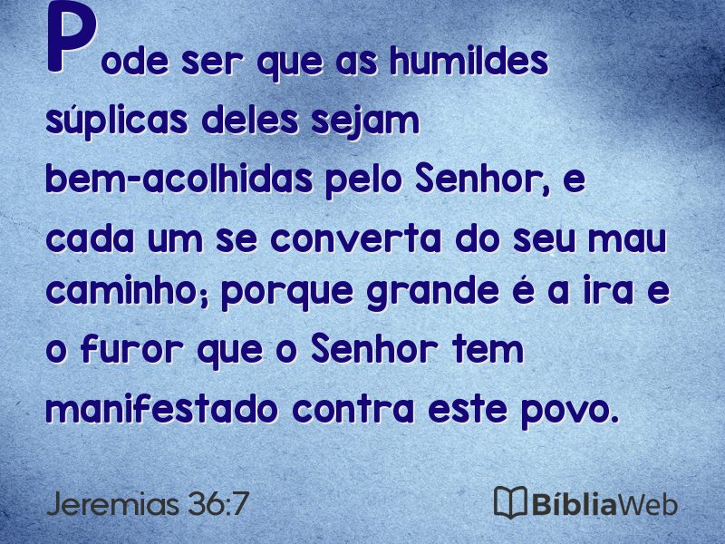 Jeremias 36:7 em imagem para compartilhar