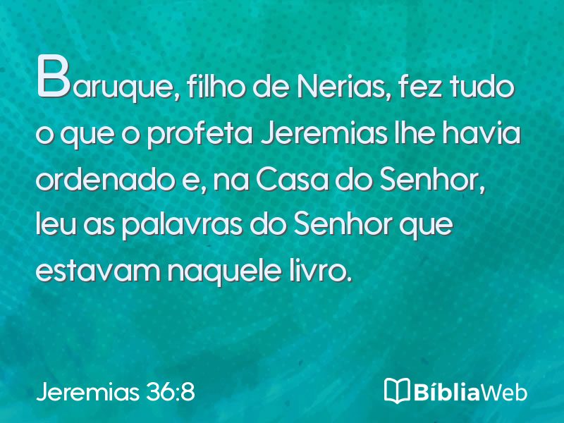 Jeremias 36:8 em imagem para compartilhar