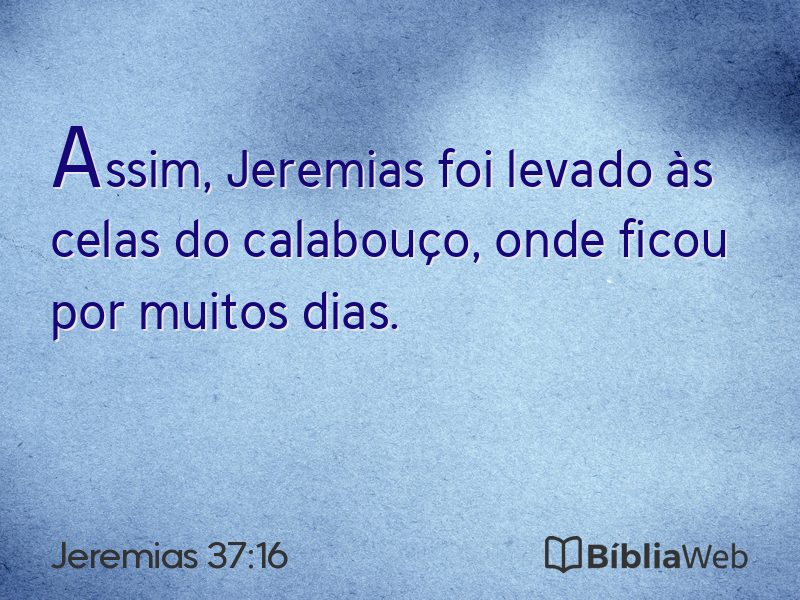 Jeremias 37:16 em imagem para compartilhar