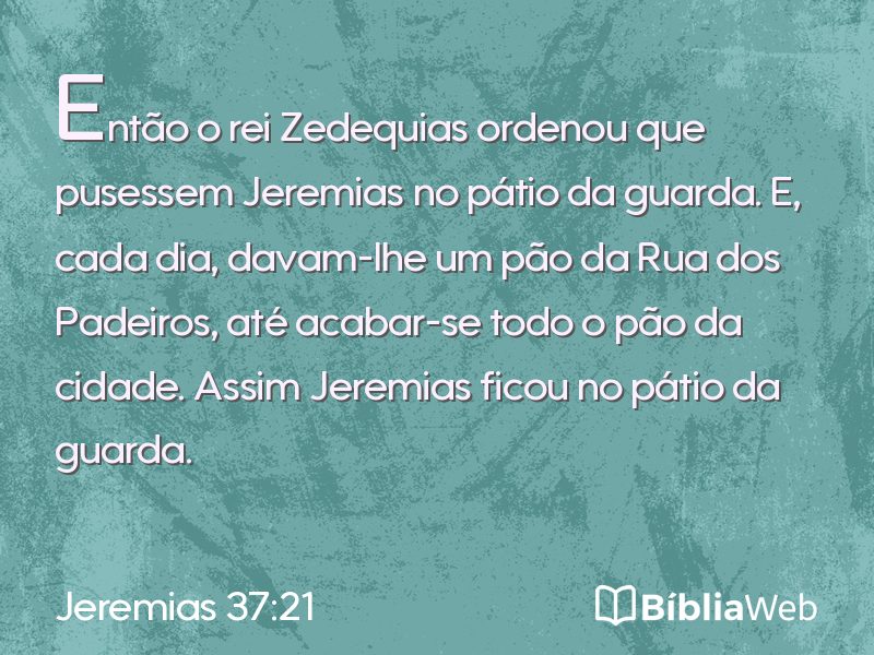 Jeremias 37:21 em imagem para compartilhar