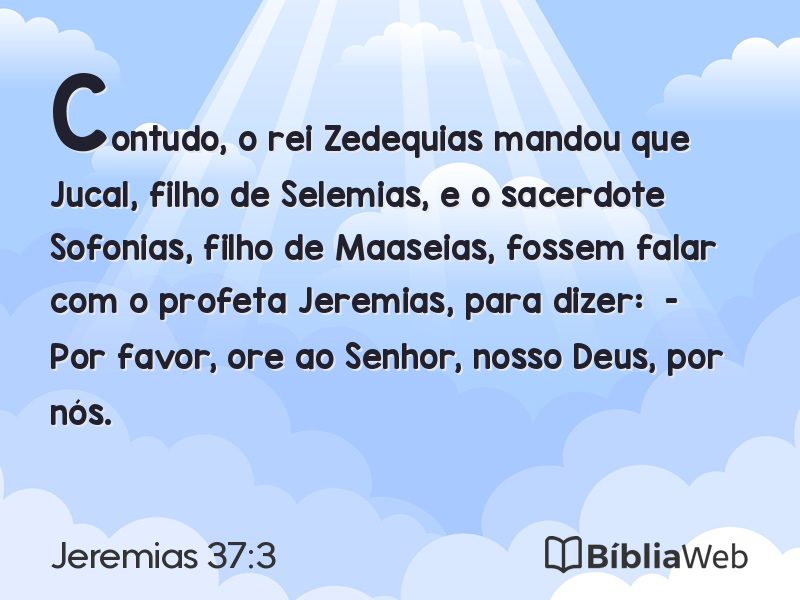 Jeremias 37:3 em imagem para compartilhar