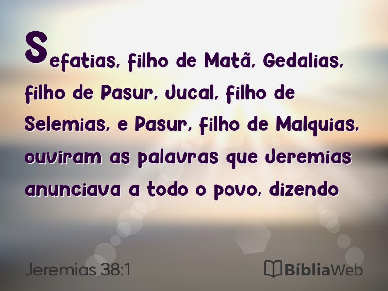 Jeremias 38:1 em imagem para compartilhar