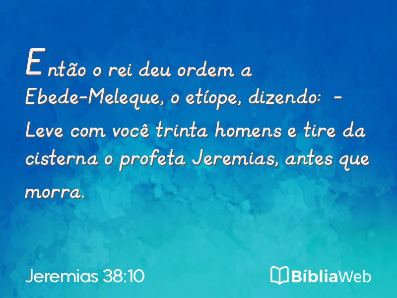 Jeremias 38:10 em imagem para compartilhar
