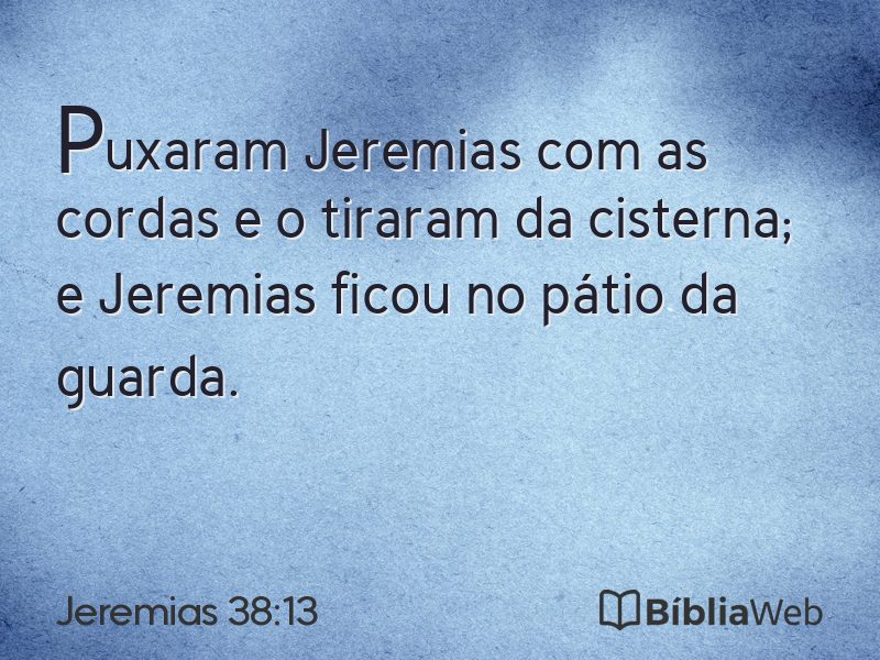 Jeremias 38:13 em imagem para compartilhar