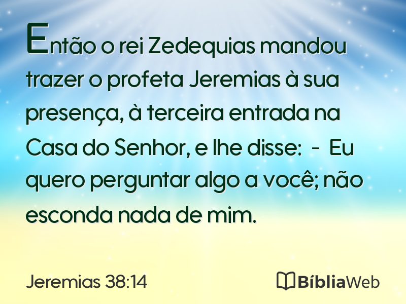 Jeremias 38:14 em imagem para compartilhar