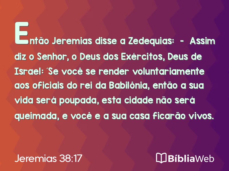 Jeremias 38:17 em imagem para compartilhar