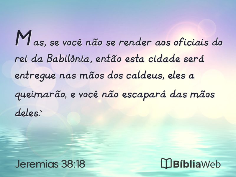 Jeremias 38:18 em imagem para compartilhar