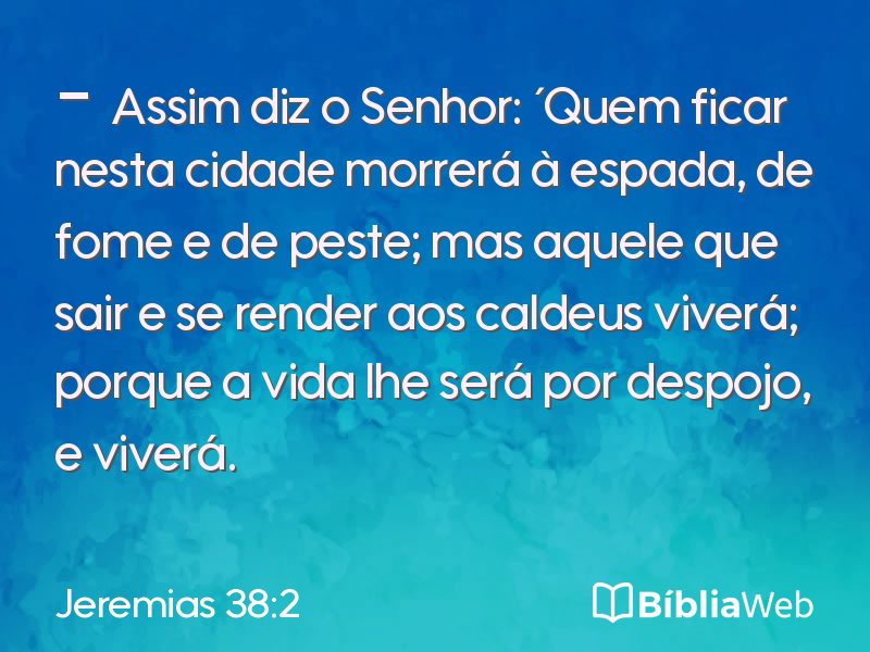 Jeremias 38:2 em imagem para compartilhar