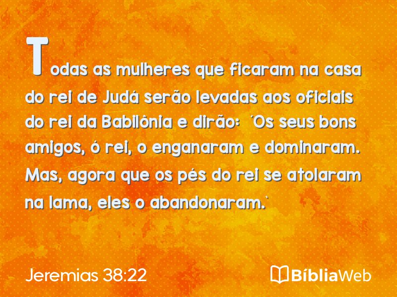 Jeremias 38:22 em imagem para compartilhar