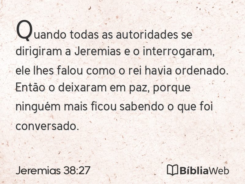 Jeremias 38:27 em imagem para compartilhar