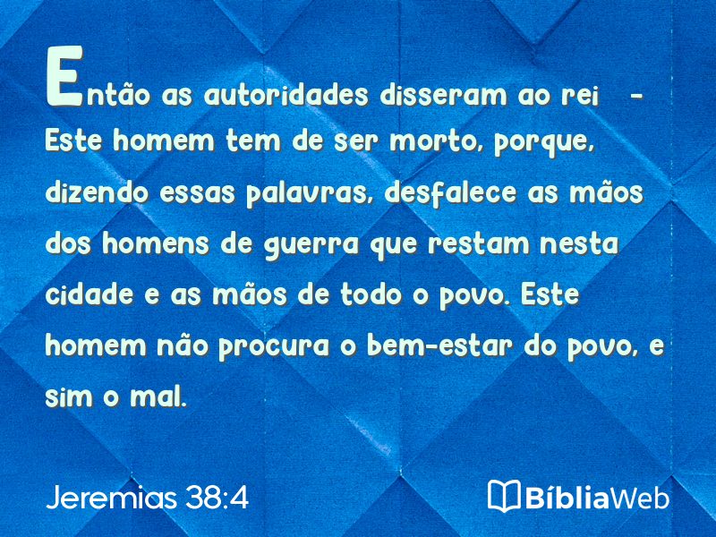 Jeremias 38:4 em imagem para compartilhar