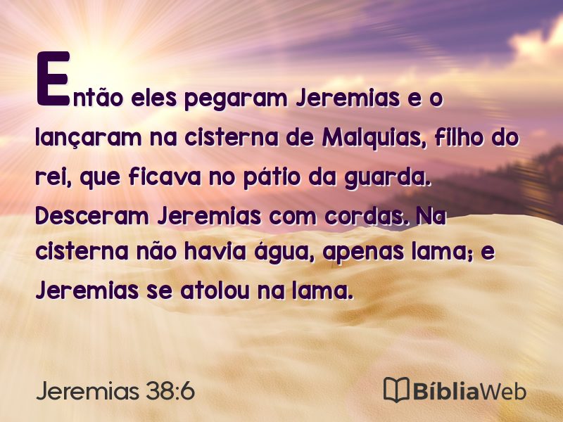 Jeremias 38:6 em imagem para compartilhar