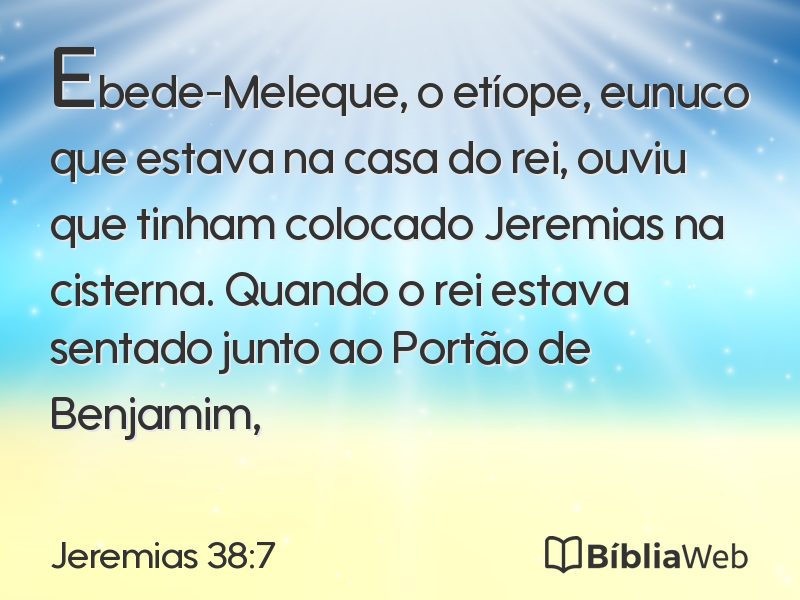 Jeremias 38:7 em imagem para compartilhar
