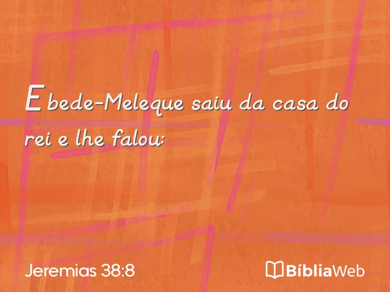Jeremias 38:8 em imagem para compartilhar