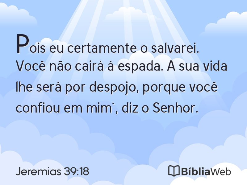 Jeremias 39:18 em imagem para compartilhar