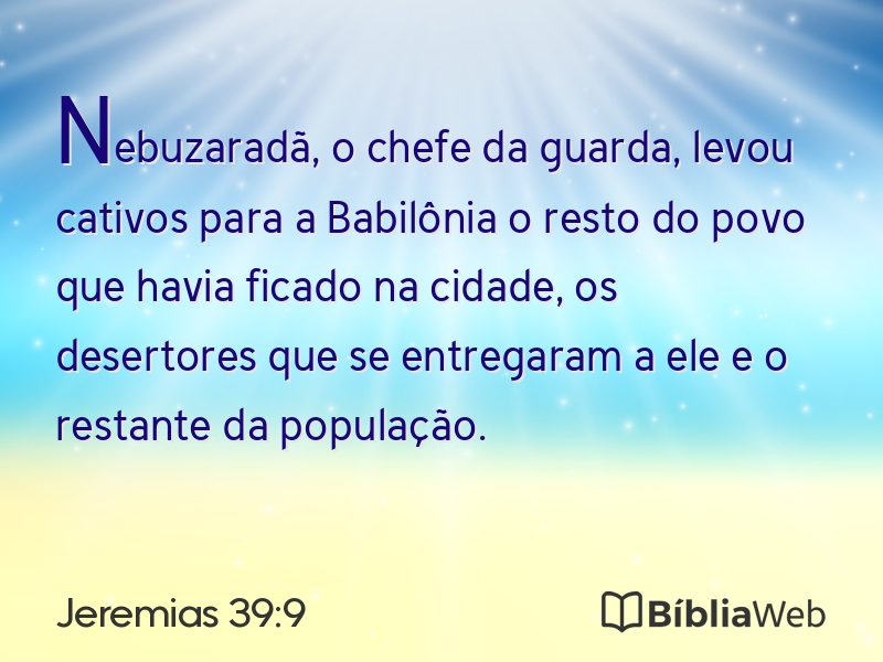 Jeremias 39:9 em imagem para compartilhar