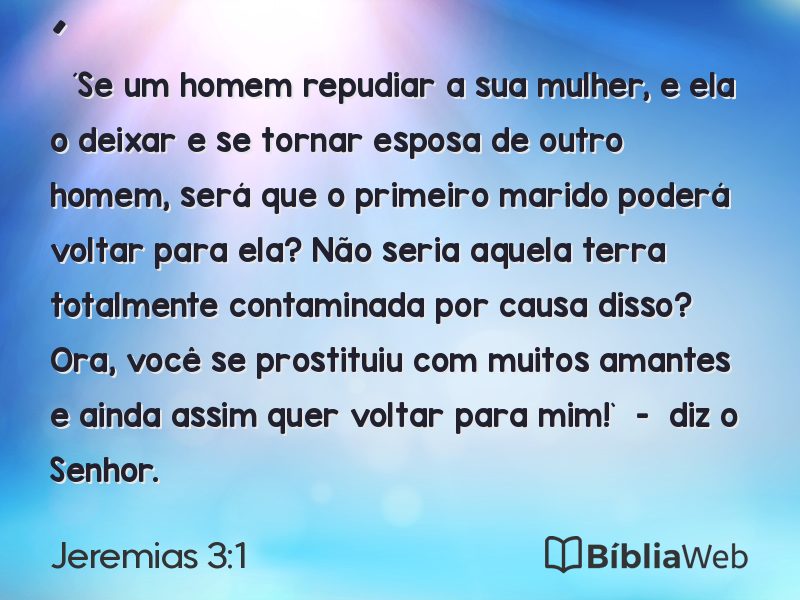 Jeremias 3:1 em imagem para compartilhar
