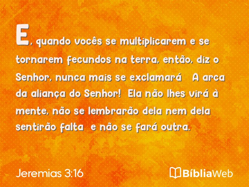 Jeremias 3:16 em imagem para compartilhar