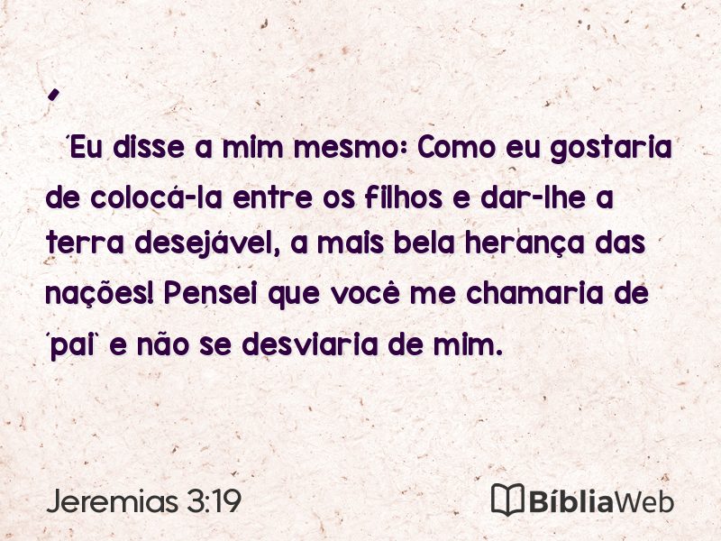 Jeremias 3:19 em imagem para compartilhar