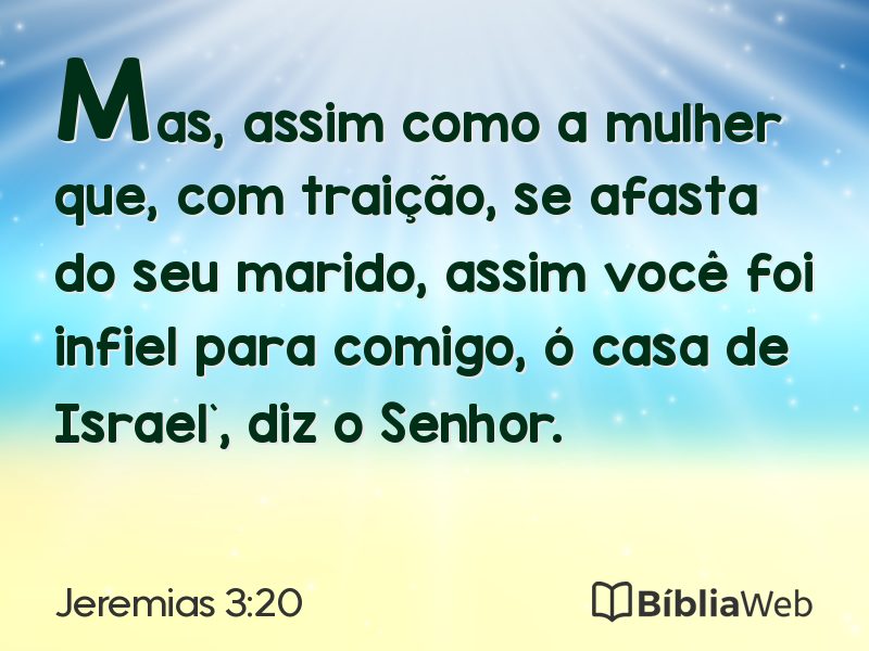Jeremias 3:20 em imagem para compartilhar