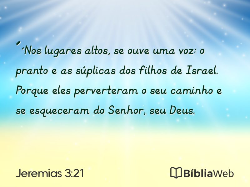 Jeremias 3:21 em imagem para compartilhar