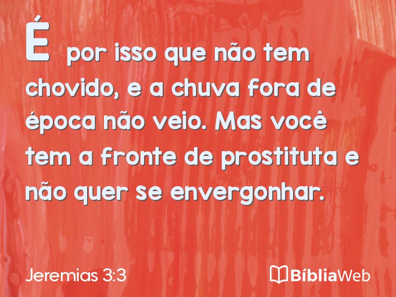 Jeremias 3:3 em imagem para compartilhar