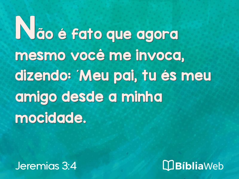Jeremias 3:4 em imagem para compartilhar