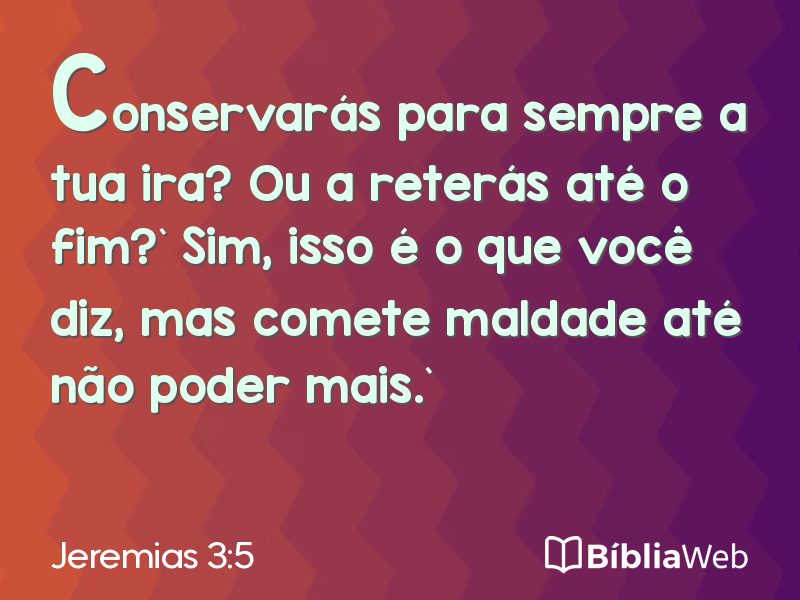 Jeremias 3:5 em imagem para compartilhar