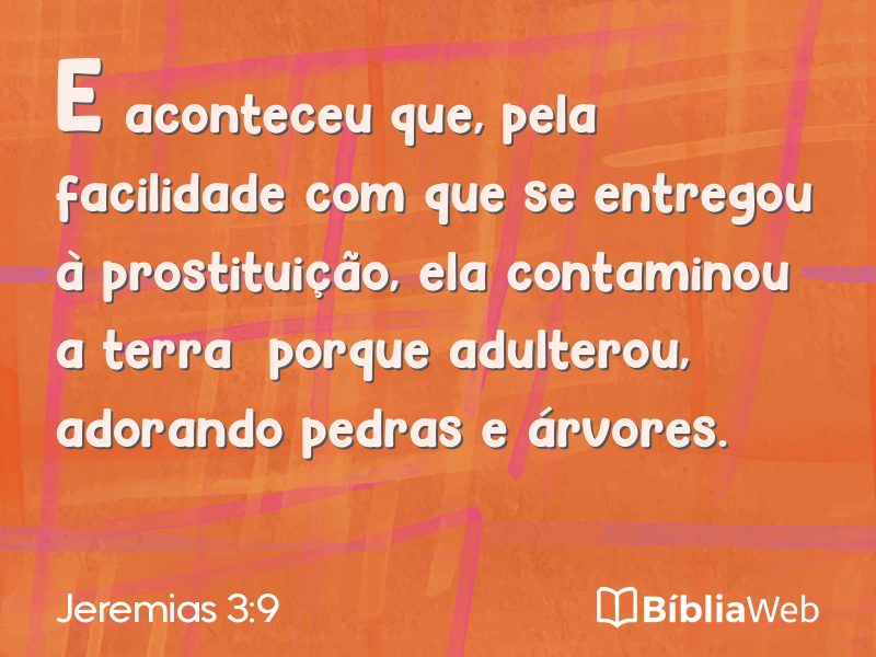 Jeremias 3:9 em imagem para compartilhar