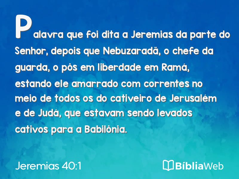 Jeremias 40:1 em imagem para compartilhar