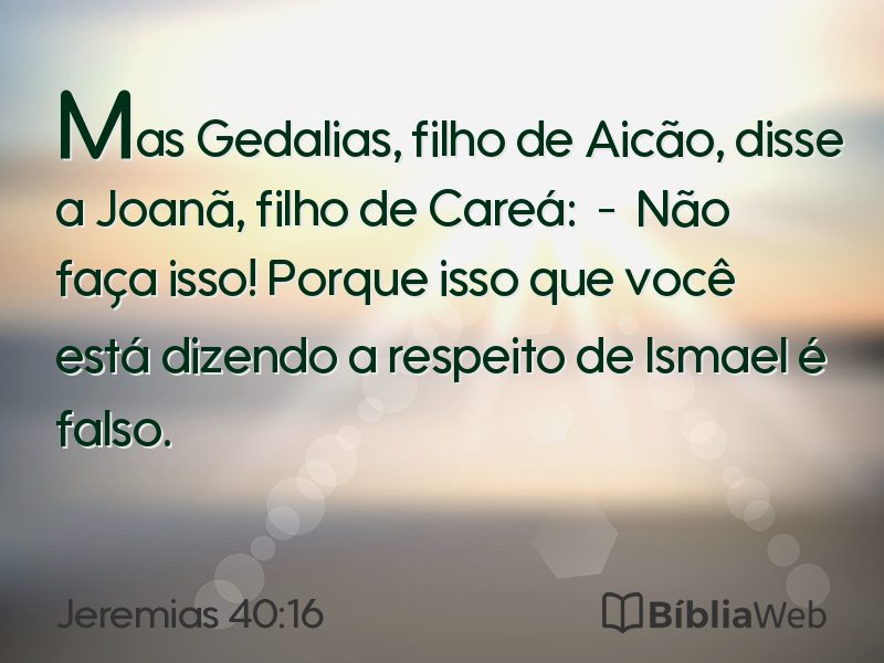 Jeremias 40:16 em imagem para compartilhar