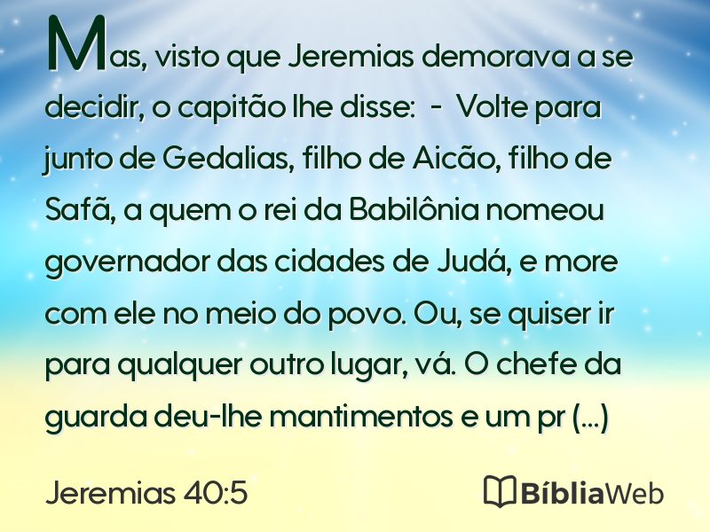 Jeremias 40:5 em imagem para compartilhar