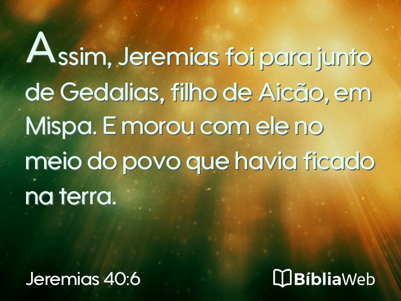 Jeremias 40:6 em imagem para compartilhar