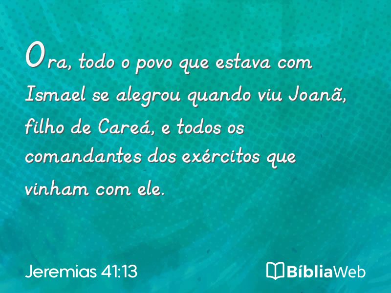 Jeremias 41:13 em imagem para compartilhar