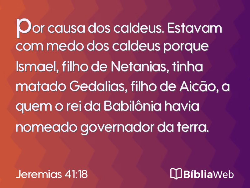 Jeremias 41:18 em imagem para compartilhar