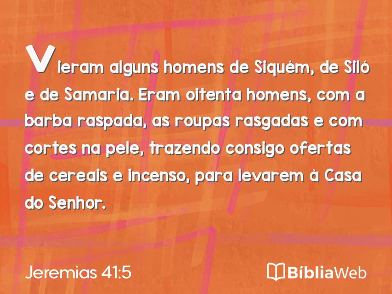 Jeremias 41:5 em imagem para compartilhar
