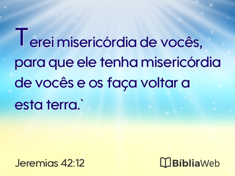 Jeremias 42:12 em imagem para compartilhar