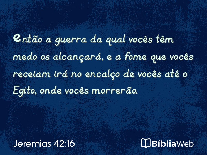 Jeremias 42:16 em imagem para compartilhar