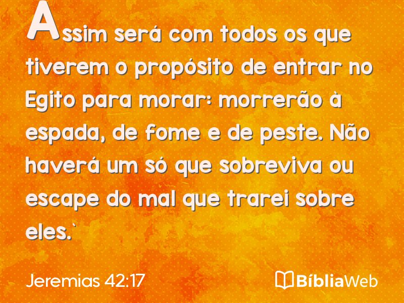 Jeremias 42:17 em imagem para compartilhar
