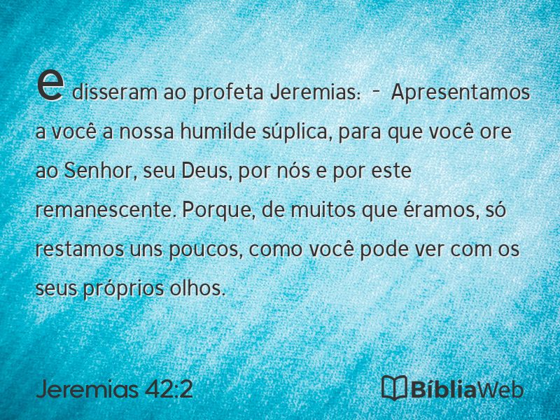 Jeremias 42:2 em imagem para compartilhar