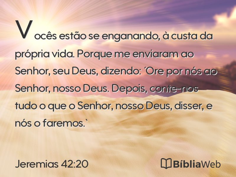 Jeremias 42:20 em imagem para compartilhar