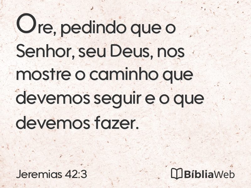 Jeremias 42:3 em imagem para compartilhar