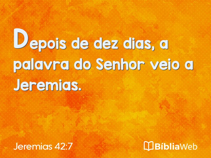 Jeremias 42:7 em imagem para compartilhar