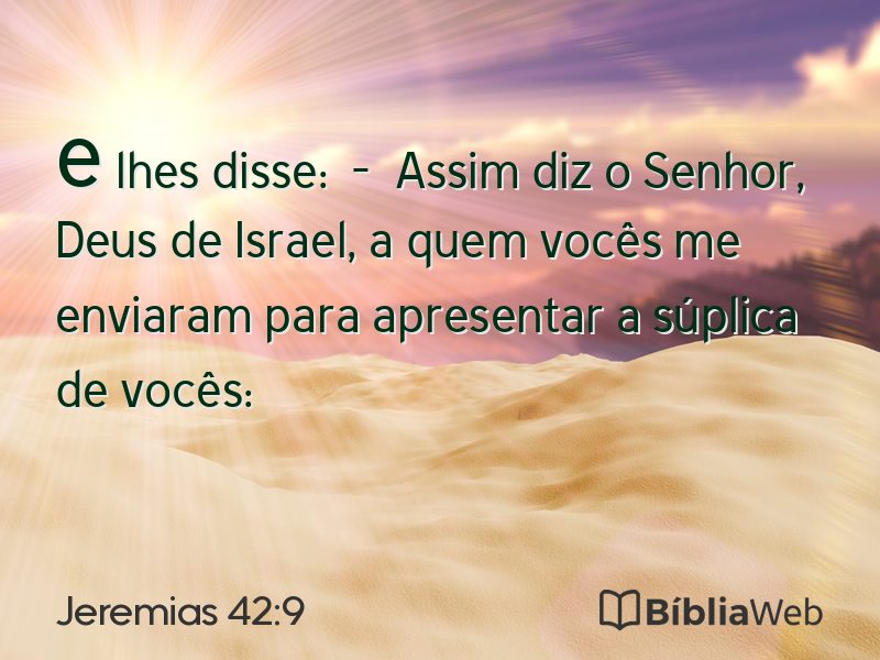 Jeremias 42:9 em imagem para compartilhar