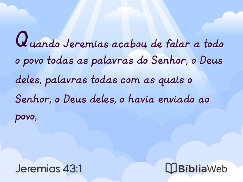 Jeremias 43:1 em imagem para compartilhar