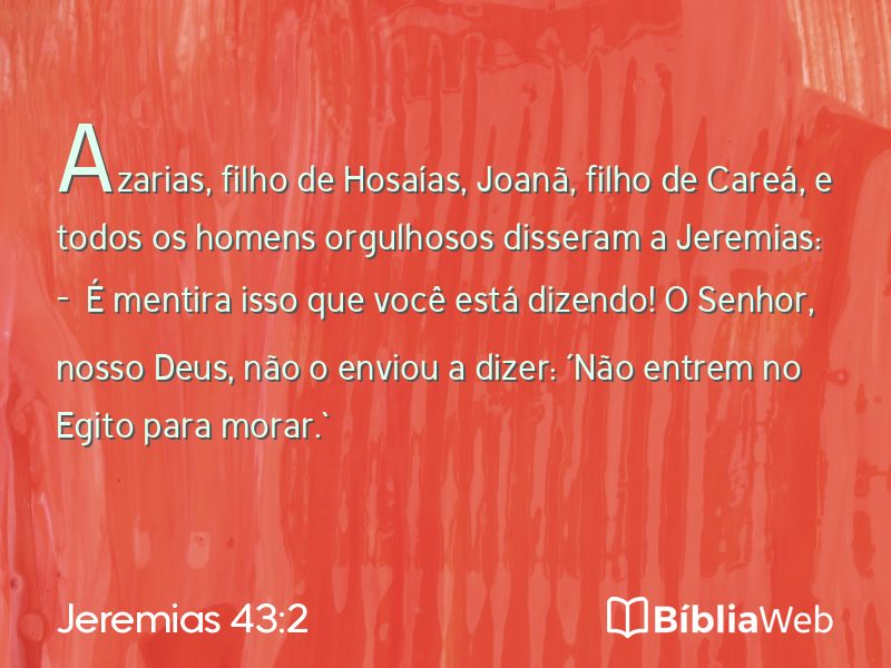 Jeremias 43:2 em imagem para compartilhar